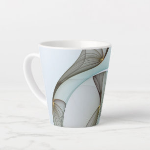 Abstrakt Modernes Türkis Braun Gold Elegante Milchtasse