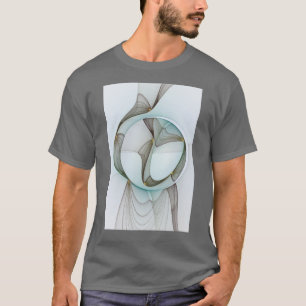 Abstrakt Modernes Türkis Braun Gold Elegante T-Shirt