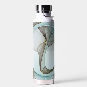 Abstrakt Modernes Türkis Braun Gold Elegante Trinkflasche