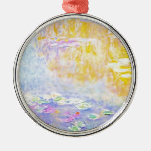 abstrakt, Monet Seerosen 7 Ornament Aus Metall