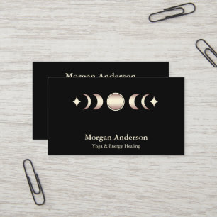 Abstrakt Moon Phase Gold Spirituelle Energie Heile Visitenkarte