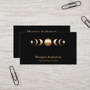 Abstrakt Moon Phase Gold Spirituelle Energie Heile Visitenkarte