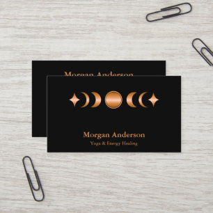Abstrakt Moon Phase Gold Spirituelle Energie Heile Visitenkarte