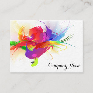 Abstrakt Morning Glory Lorikeet Paint Spritzers 2 Visitenkarte