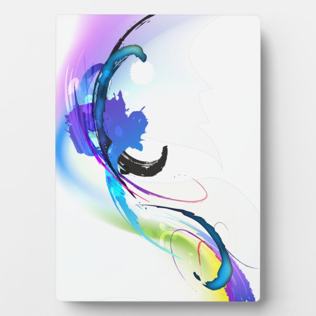 Abstrakt Morning Glory Paint Spritzers Fotoplatte (Vorderseite)