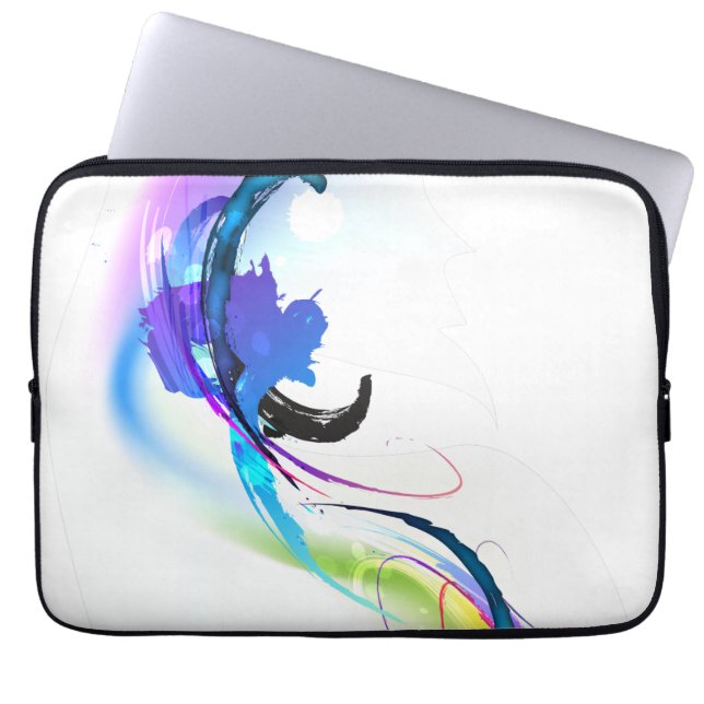 Abstrakt Morning Glory Paint Spritzers Laptopschutzhülle (Vorderseite)