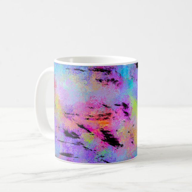 Abstrakt mottles Multicolor Kaffeetasse (Vorderseite Links)