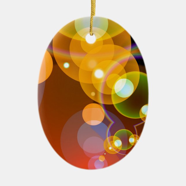 Abstrakt Multicolor Len Flare Keramik Ornament (Vorne)