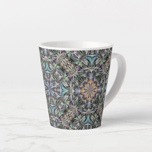 Abstrakt Multicolor Sukkulentgarten Rosette Milchtasse (Rechte Ecke)