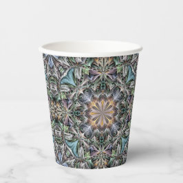 Abstrakt Multicolor Sukkulentgarten Rosette Pappbecher