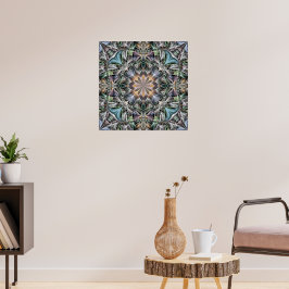 Abstrakt Multicolor Sukkulentgarten Rosette Poster