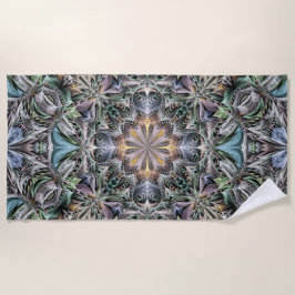 Abstrakt Multicolor Sukkulentgarten Rosette Strandtuch