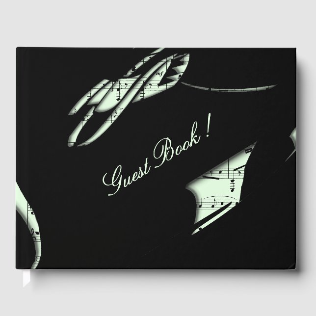 Abstrakt Music Guest Book Mini Gästebuch (Vorderseite)