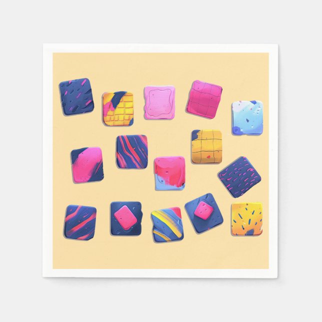 abstrakt, Muster, publixel, am besten, cool, farbi Serviette (Vorderseite)