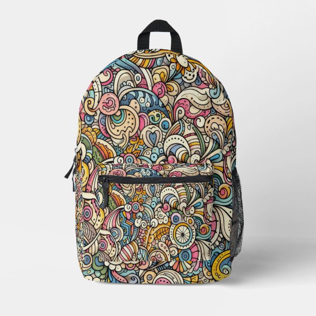 Abstrakt nahtlos bedruckter rucksack (Vorderseite)