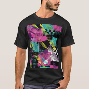 Abstrakt nahtlos, Mädchen Jungs Mode, bunt. T-Shirt