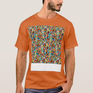 Abstrakt Nahtloses Muster Geometrische Linien Form T-Shirt