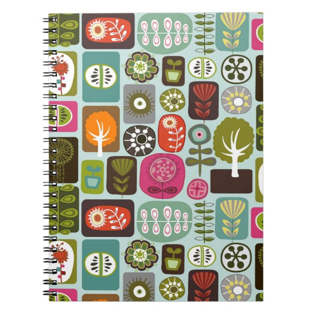 Abstrakt-Natur-Icons-Notebook Notizblock (Vorderseite)