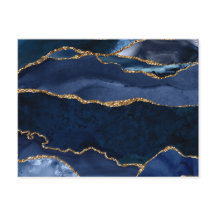 Abstrakt Navy Blue Agate