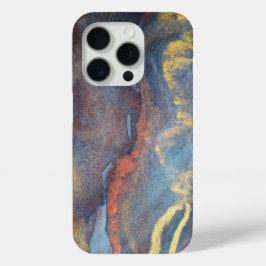 Abstrakt Navy Blue Gold Watercolor Elegante Modern Case-Mate iPhone Hülle