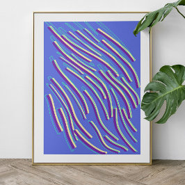Abstrakt Neon Lines Poster