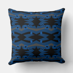 Abstrakt Noah's Ark Black Blue Gray Kissen