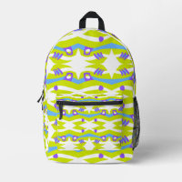 Abstrakt Noahs Ark Green Lila Blue