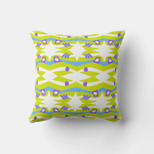 Abstrakt Noahs Ark Green Lila Blue Kissen
