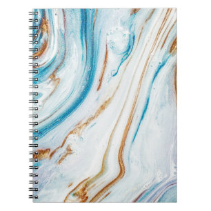 Abstrakt Ocean Luxury Marmor Wirbel Notizblock