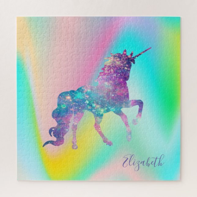 Abstrakt Ombre Unicorn Holographic (Vertikal)