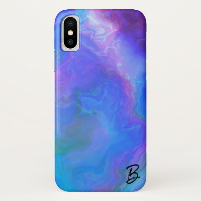 Abstrakt Opal Agate Personalisiert Phone Case (Rückseite)