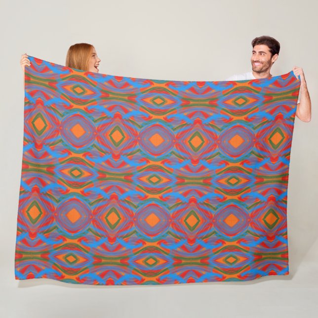 Abstrakt Orange Fleecedecke (Beispiel)