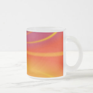 Abstrakt Orange Swirl Mattierte Glass-Tasse Mattglastasse