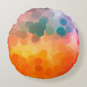 Abstrakt orangefarbener Hintergrund. Illustration Rundes Kissen