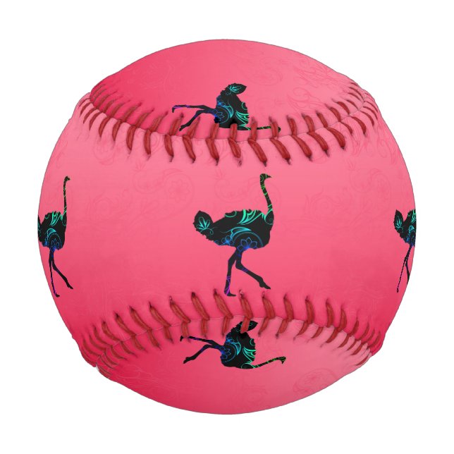 Abstrakt Ostrich Baseball (Rückseite)