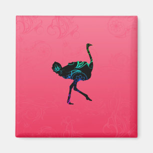 Abstrakt Ostrich Magnet