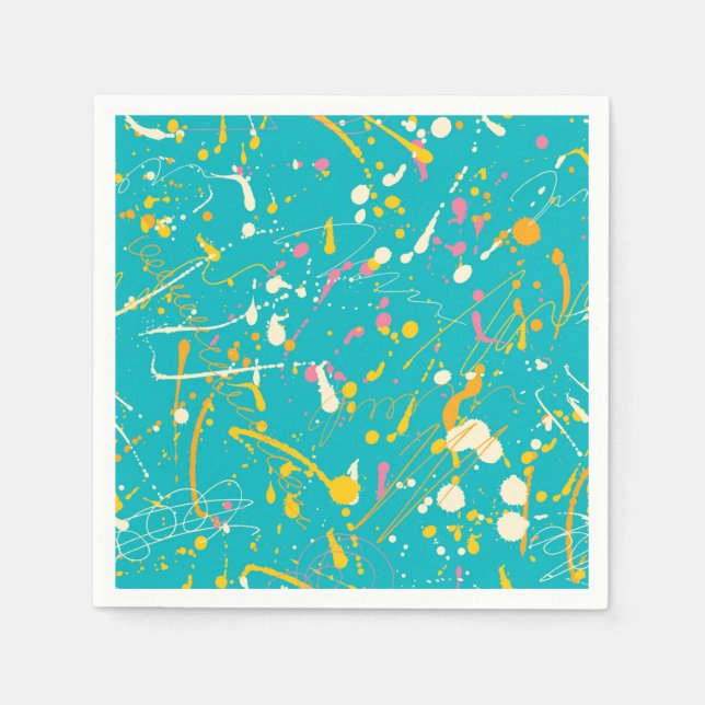 Abstrakt Paint Splash Serviette (Vorderseite)