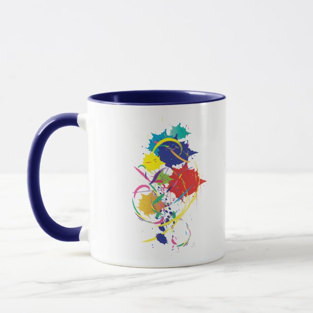 Abstrakt Paint Spritzer Art Modern Cool.ai Tasse (Links)