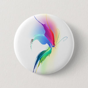 Abstrakt Paint Spritzer Butterfly Button