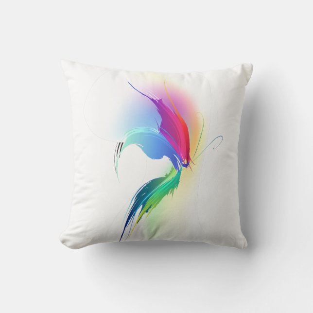 Abstrakt Paint Spritzer Butterfly Kissen (Vorderseite)