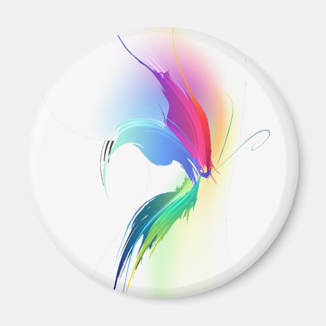 Abstrakt Paint Spritzer Butterfly Magnet (Vorne)