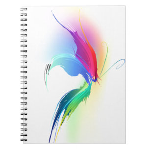 Abstrakt Paint Spritzer Butterfly Notizblock