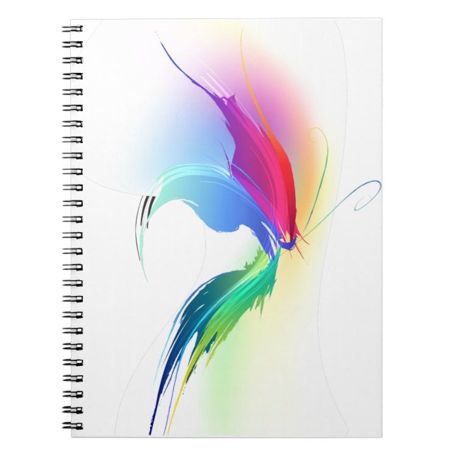 Abstrakt Paint Spritzer Butterfly Notizblock (Vorderseite)