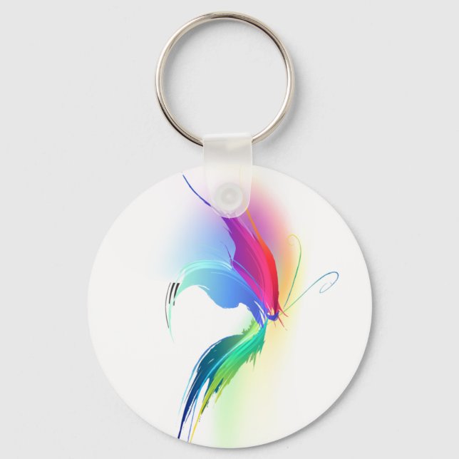 Abstrakt Paint Spritzer Butterfly Schlüsselanhänger (Vorderseite)