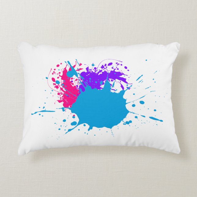 Abstrakt Paint Spritzer Kissen (Vorderseite)
