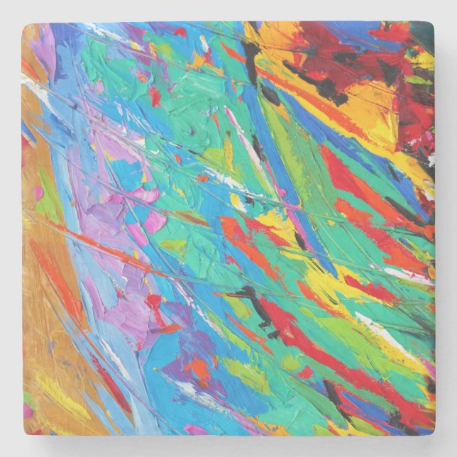 Abstrakt Paint Spritzer Stone Untersetzer (Vorderseite)