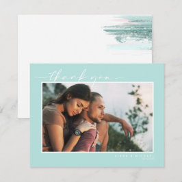 Abstrakt Paint Stroke Wedding Danke Aquamarin ID88