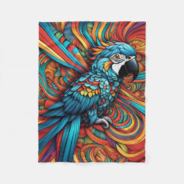 ABSTRAKT PARROT BLANKET FLEECEDECKE