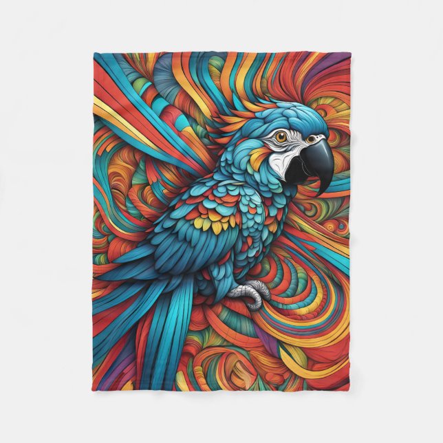 ABSTRAKT PARROT BLANKET FLEECEDECKE (Vorderseite)