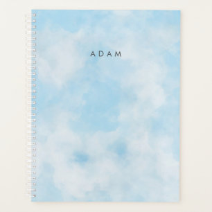 Abstrakt Pastel Blue Sky Clouds personalisieren Planer